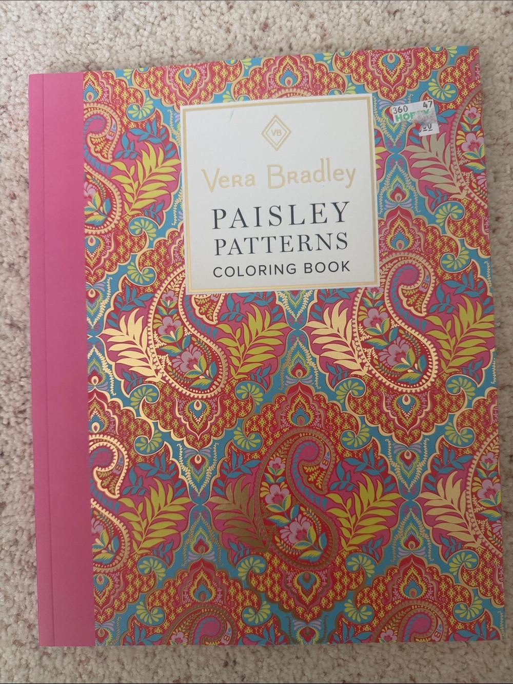 Vera Bradley Paisley Patterns Coloring Book - Pink, Teal & Gold